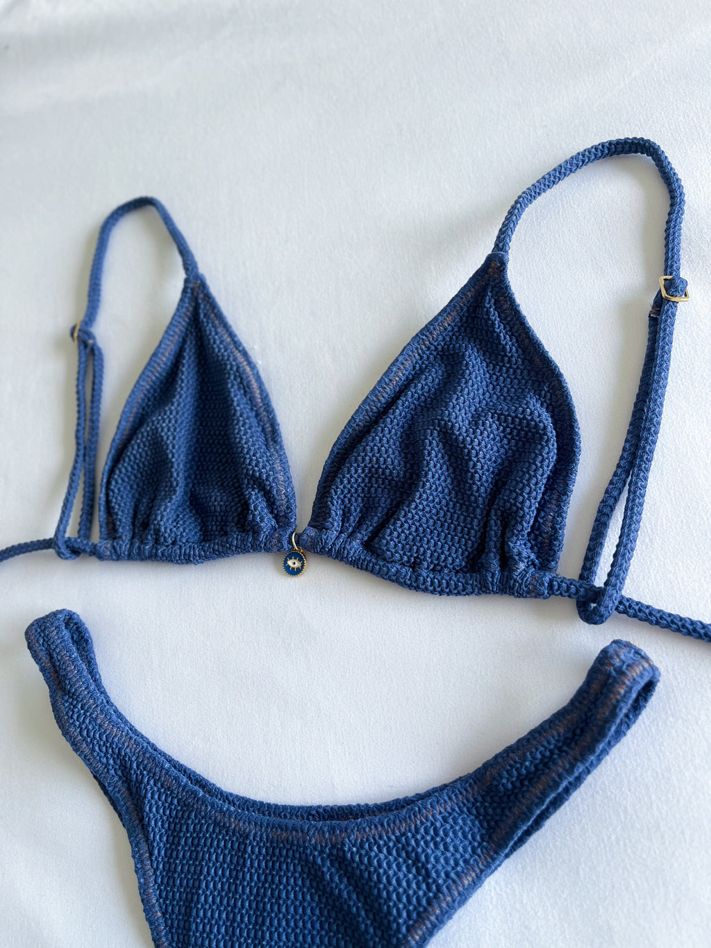 Top Cortininha - Azul Grécia