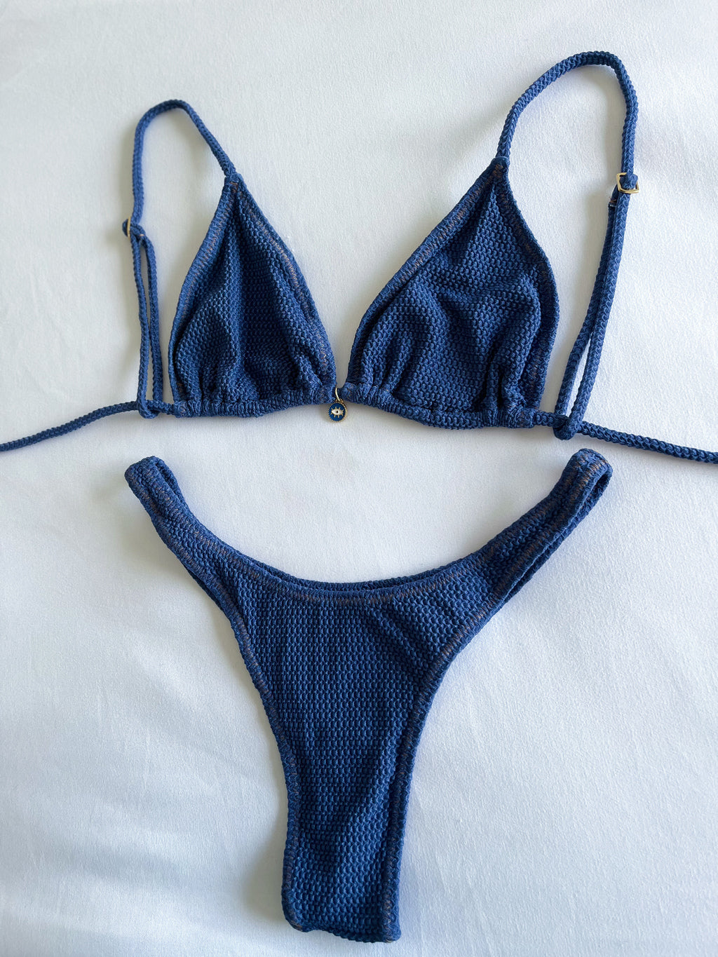 Top Cortininha - Azul Grécia